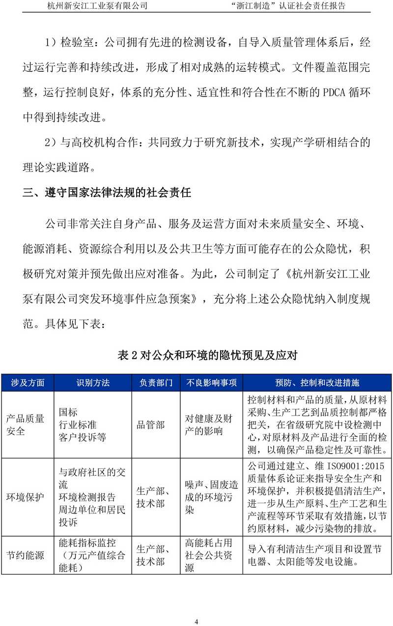 杭州新安江工業(yè)泵有限公司社會責(zé)任報(bào)告-5